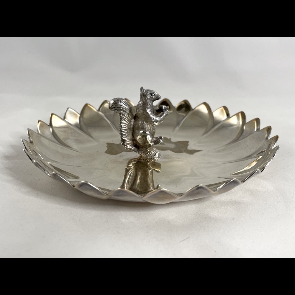 Reed & Barton silver Squirrel nut dish